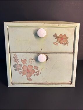Vintage 1950’s Metal Bread Box With Pie Safe